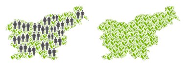 Nüfus ve Flora Slovenya harita