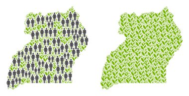 Demografi ve tarım Uganda Haritası