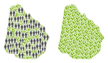 İnsanlar ve çiçek Uruguay Haritası