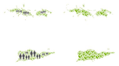 Nüfus ve doğanın ABD Virgin Adaları Haritası