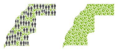 Demografi ve çiçek Batı Sahra harita