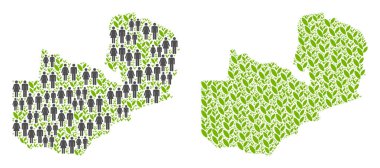 Nüfus ve çevre Zambiya Haritası