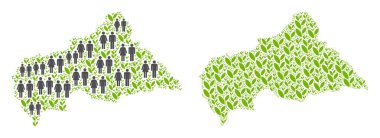 Nüfus ve çevre Orta Afrika Cumhuriyeti Haritası