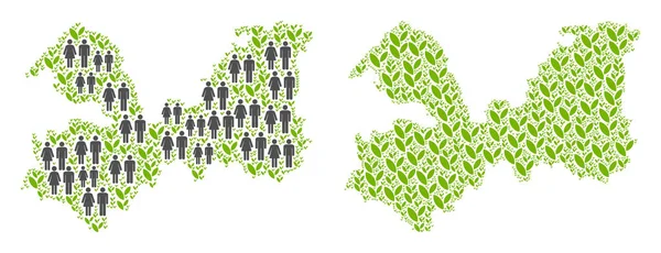Demografi ve tarım Leningrad Oblast harita