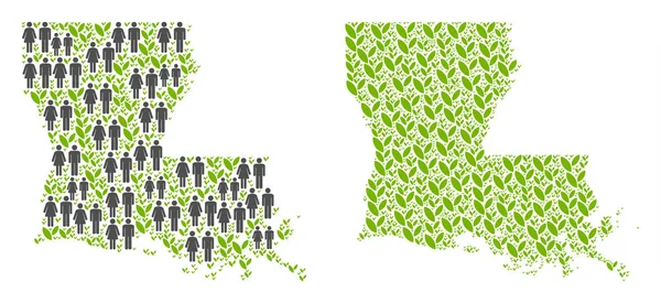 İnsanlar ve Flora Louisiana Devlet Haritası