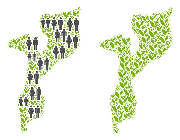 Nüfus ve çiçek Mozambik Haritası