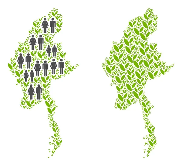 İnsanlar ve Flora Myanmar Haritası