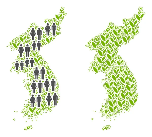 Demografi ve çevre Kuzey ve Güney Kore Haritası