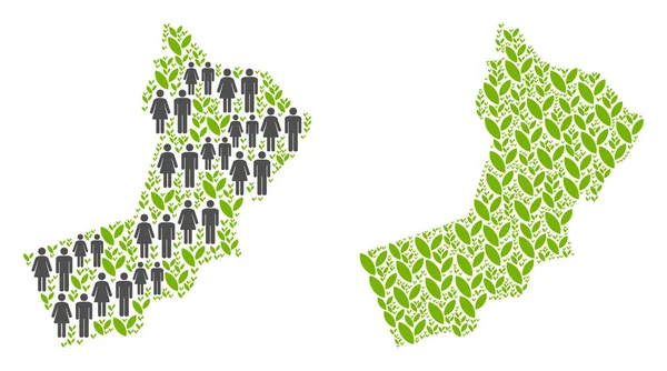 Nüfus ve Flora Oman harita