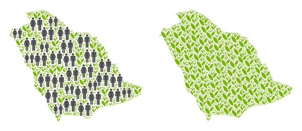 Demografi ve doğa Suudi Arabistan Haritası