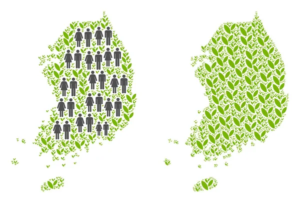 Nüfus ve çiçek Güney Kore Haritası