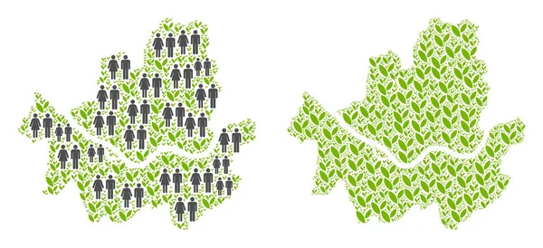 Demografi ve Flora Seoul şehir haritası