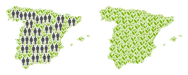 Nüfus ve plantasyon İspanya Haritası