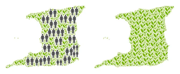 Nüfus ve tarım Trinidad ada Haritası