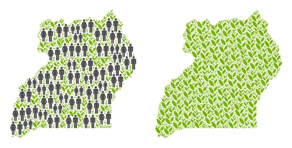 Demografi ve tarım Uganda Haritası