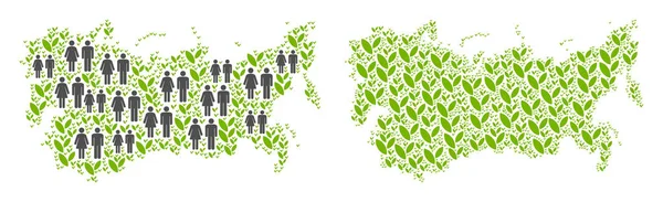 Nüfus ve plantasyon SSCB harita