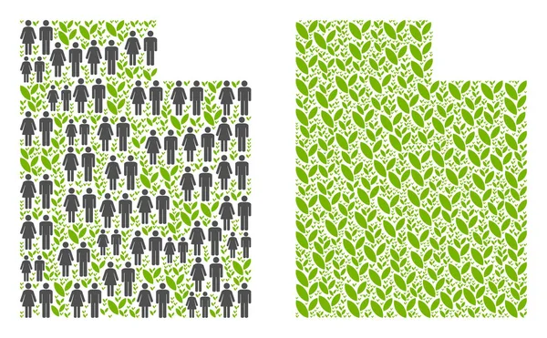 Nüfus ve doğanın Utah State harita