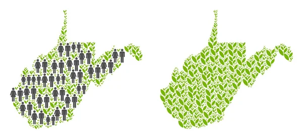 Demografi ve çiçek West Virginia devlet harita