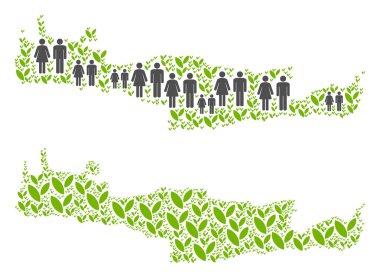 Nüfus ve çevre Girit Adası Haritası