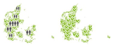 Demografi ve çevre Danimarka harita