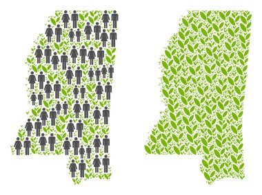 İnsanlar ve çevre Mississippi devlet Haritası