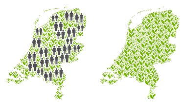 Demografi ve doğa Hollanda Haritası