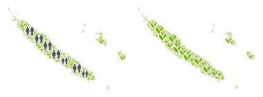 Nüfus ve çevre Yeni Kaledonya Adaları Haritası