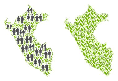 Nüfus ve çiçek Peru Haritası