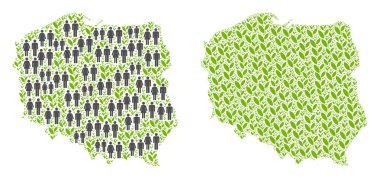 Demografi ve Flora Polonya harita