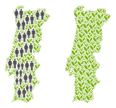 Nüfus ve çiçek Portekiz Haritası