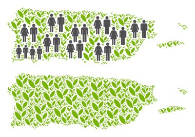 Demografi ve çevre Porto Riko Haritası