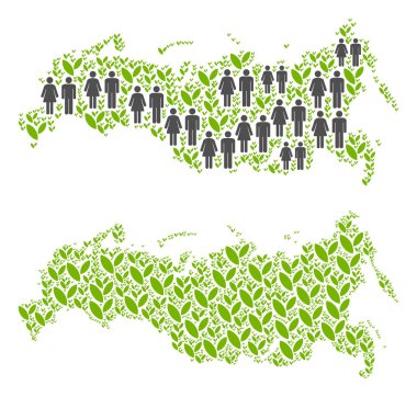 Nüfus ve Flora Rusya Haritası