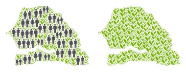 Demografi ve doğa Senegal haritası