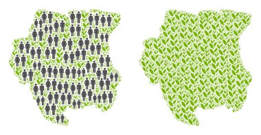 İnsanlar ve tarım Surinam Haritası