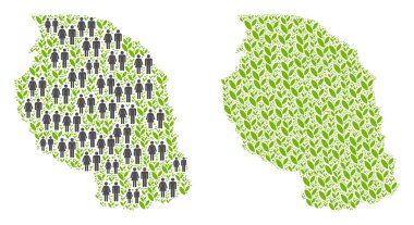 Nüfus ve plantasyon Tanzanya Haritası