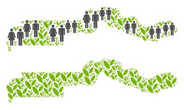 Nüfus ve doğanın Gambiya Haritası