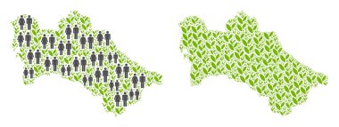 İnsanlar ve tarım Türkmenistan Haritası