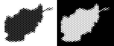 Nokta yarı ton Afganistan harita