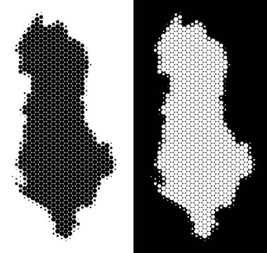 Noktalı yarım ton Arnavutluk Haritası