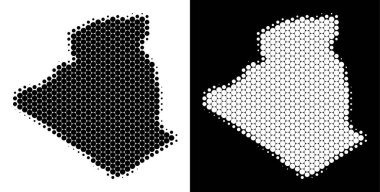 Nokta yarı ton Cezayir Haritası