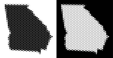 Nokta yarı ton Amerikan devlet Gürcistan Haritası