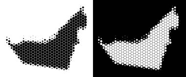 Noktalı yarım ton Arap Emirlikleri harita