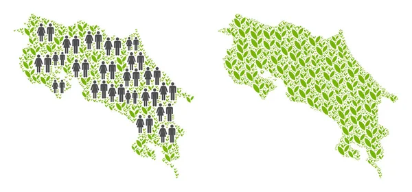 İnsanlar ve çiçek Kosta Rika Haritası