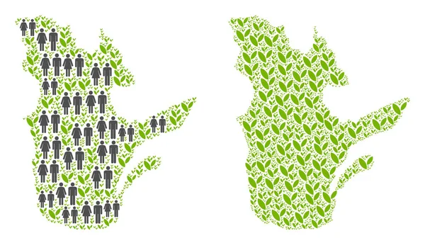 Nüfus ve çevre Quebec eyaleti harita