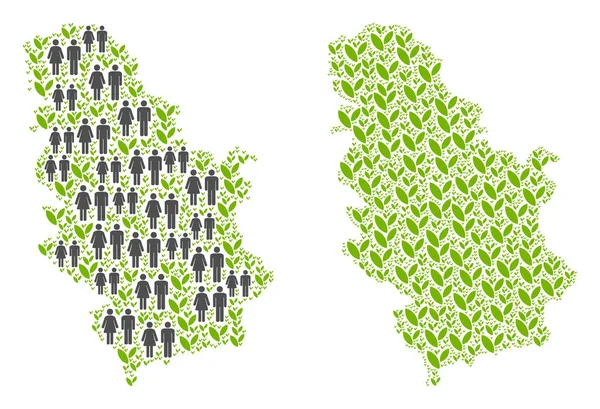 Demografi ve doğa Sırbistan harita