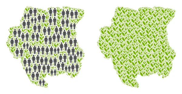 İnsanlar ve tarım Surinam Haritası