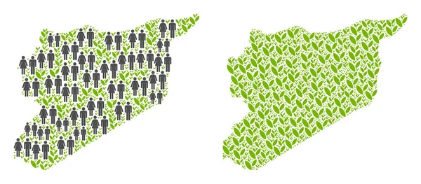 Demografi ve plantasyon Suriye Haritası