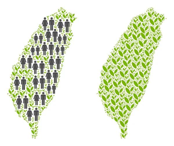 Nüfus ve plantasyon Tayvan Adası Haritası