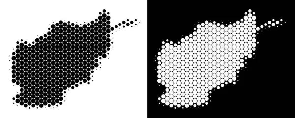 Nokta yarı ton Afganistan harita