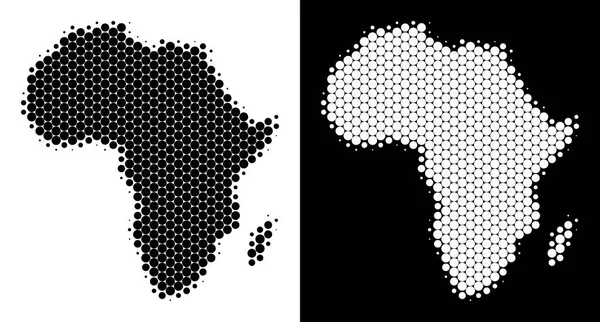 Noktalı yarım ton Afrika harita